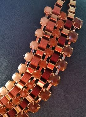 金属项链锁骨链宽项链金属方盒子链咖啡色项链女朋友礼物气质饰品