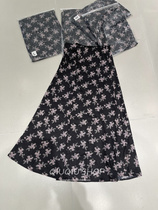 (Spot) 2024 Spring Fashion High Waist Side Zipped slim 100 Lapped Flowers Half Body Skirt S73