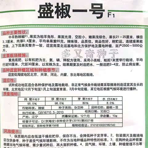 盛椒一号辣椒种子 羊角椒种子 北方春秋辣椒种子辣味强 蔬菜种子 - 图0