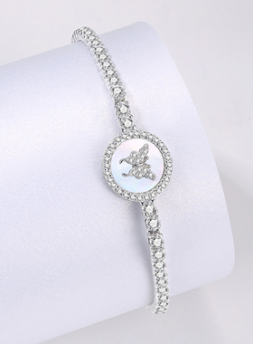 极光以南女纯银锆石手链原创小众