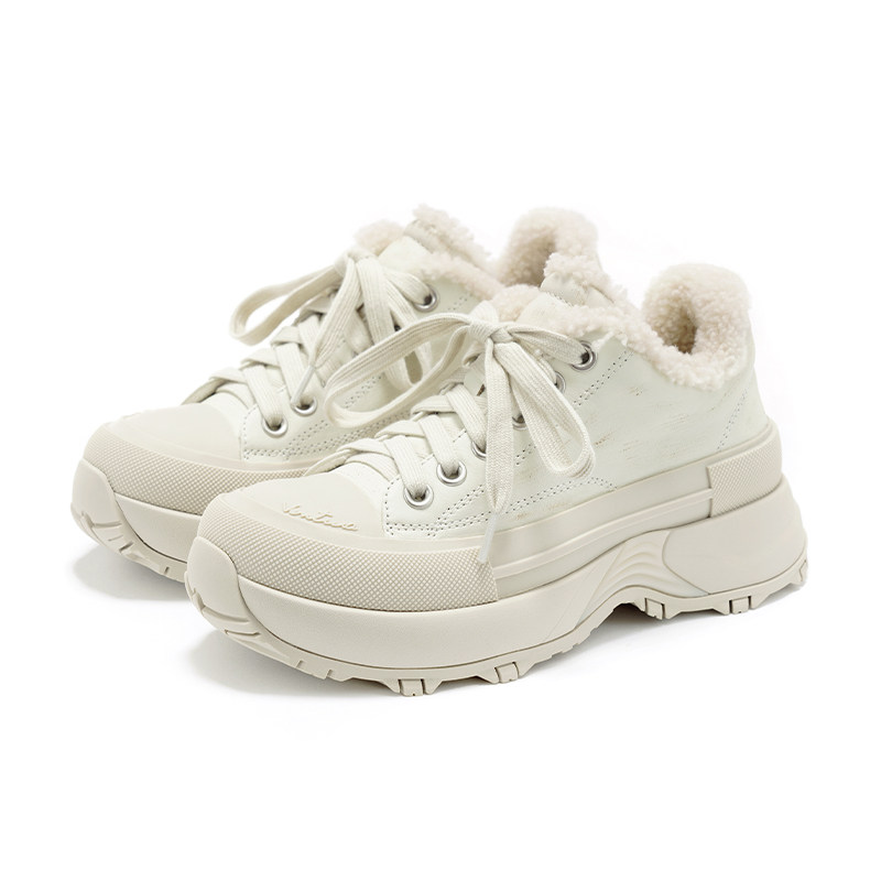 张雨绮同款VITTORIO VENTURA薇薇燃 牛皮厚底毛毛鞋加绒板鞋,淘宝优惠券,粉丝福利购,淘宝优惠卷