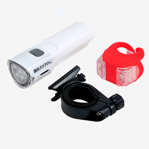 RAYPAL自行车灯夜骑行套装 5LED前灯+山地车警示尾灯青蛙灯套装 - 图1