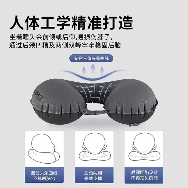 Inflatable U pillow mini ໝອນຄໍແບບພົກພາ
