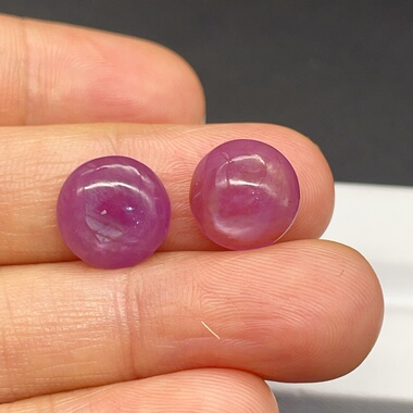 10.78ct天然无烧红宝石裸石圆形戒面10.9mm 精选两粒镶嵌戒指挂坠