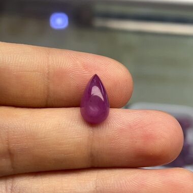 天然无烧红宝石吊坠裸石戒面樱花紫皇家紫一物一图实体店保真正品