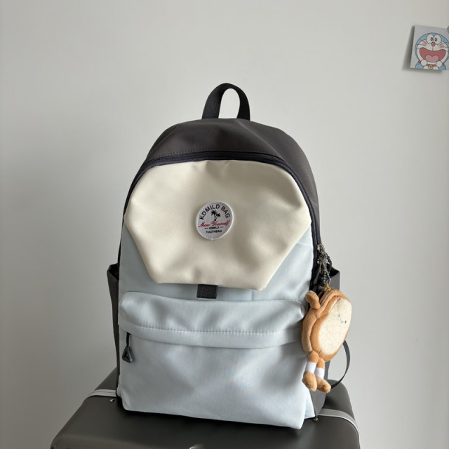 Lightweight water-repellent travel school bag with stylish color matching backpack