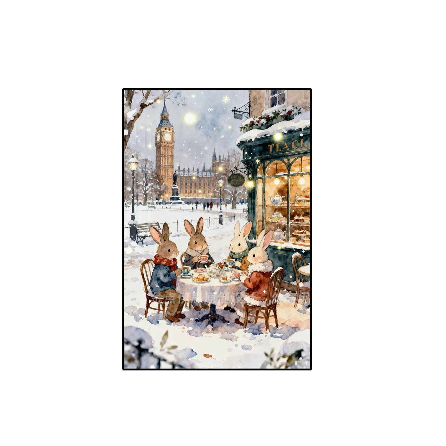欧式街头风景钻石画2025新款卡通兔子5d点贴钻十字绣客厅卧室满钻,淘宝优惠券,粉丝福利购,淘宝优惠卷