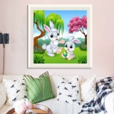 Симпатичная живопись с бриллиантами кролика Студенты детские клейкие бриллианты все бриллианты