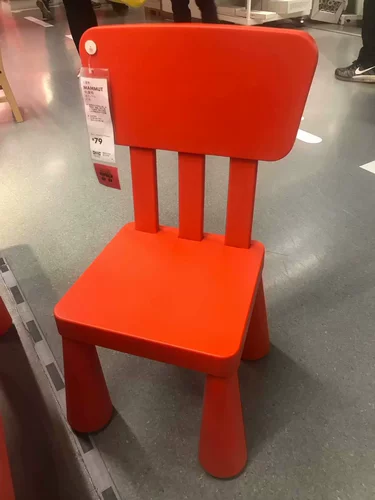 Шанхай Ikea Momat Детское кресло детское кресло детское стул Стул Маленькая скамейка белая красная домашняя покупка