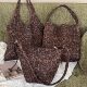 Xifanni autumn and winter retro leopard print suede tote bag