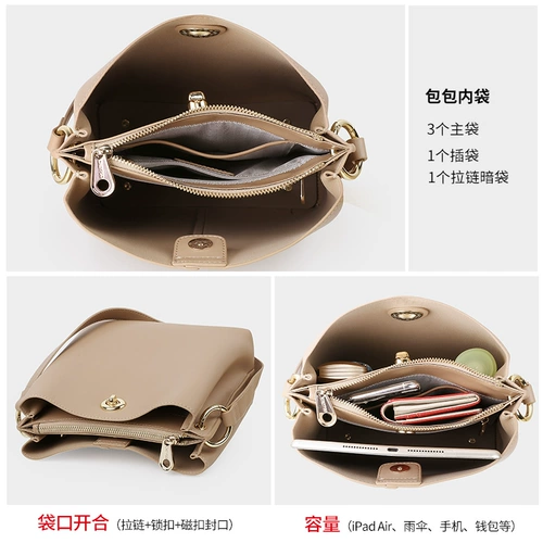 Вместительная и большая сумка через плечо на одно плечо, из натуральной кожи