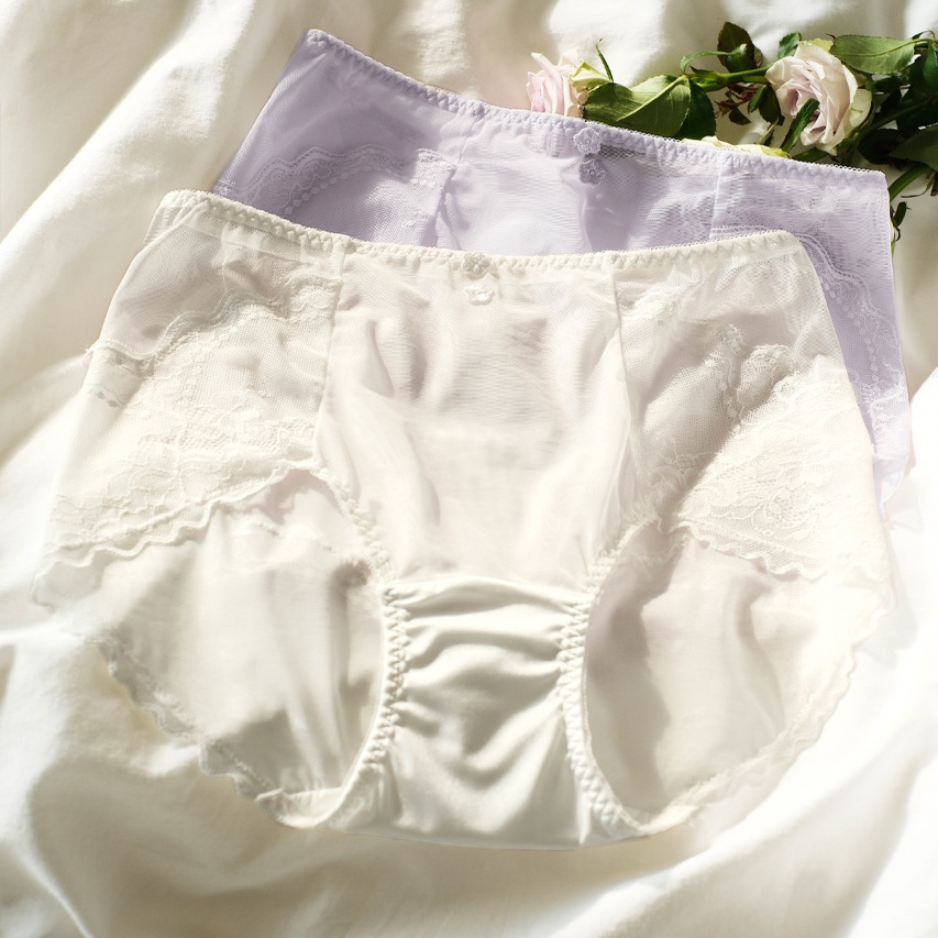 訫心2025蕾丝内裤女性感无痕包臀中腰高网纱弹性纯欲透明薄三角裤 - 图3