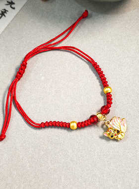祝愿可调节纳福手绳红绳中国风