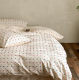 Three-dimensional flower-cutting full cotton double layer yarn four-piece set