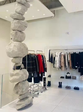 泡沫石头雕塑婚庆橱窗装饰造景