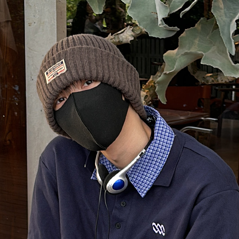 坚定Jodhat毛线帽秋冬百搭加厚保暖套头帽复古冷帽大头围针织帽男