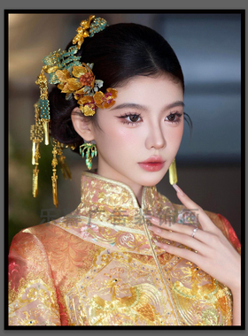 新品化妆造型装饰画新娘海报彩妆工作室壁画婚纱摄影学校教师挂画