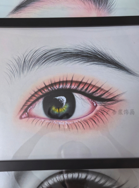 纹绣眉眼唇素描画美容院工作室美甲室培训机构装饰画摆件美妆素描