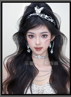 新品新娘彩妆造型挂画日常妆海报化妆学校教师壁画妆容造型装饰画