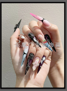 新品美甲装饰画美妆学校美甲教室壁画美睫店挂画半永久宣传画