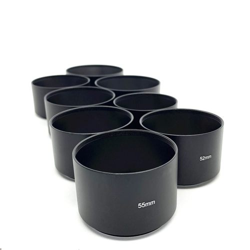 金属中长焦遮光罩 适合佳能尼康索尼镜头49/52/55/58/62/67/72/77 - 图1