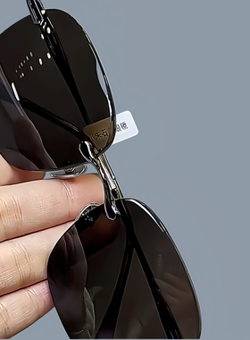 天然水晶石无框茶色石头镜高档遮阳偏光太阳眼镜高清开车钓鱼墨镜