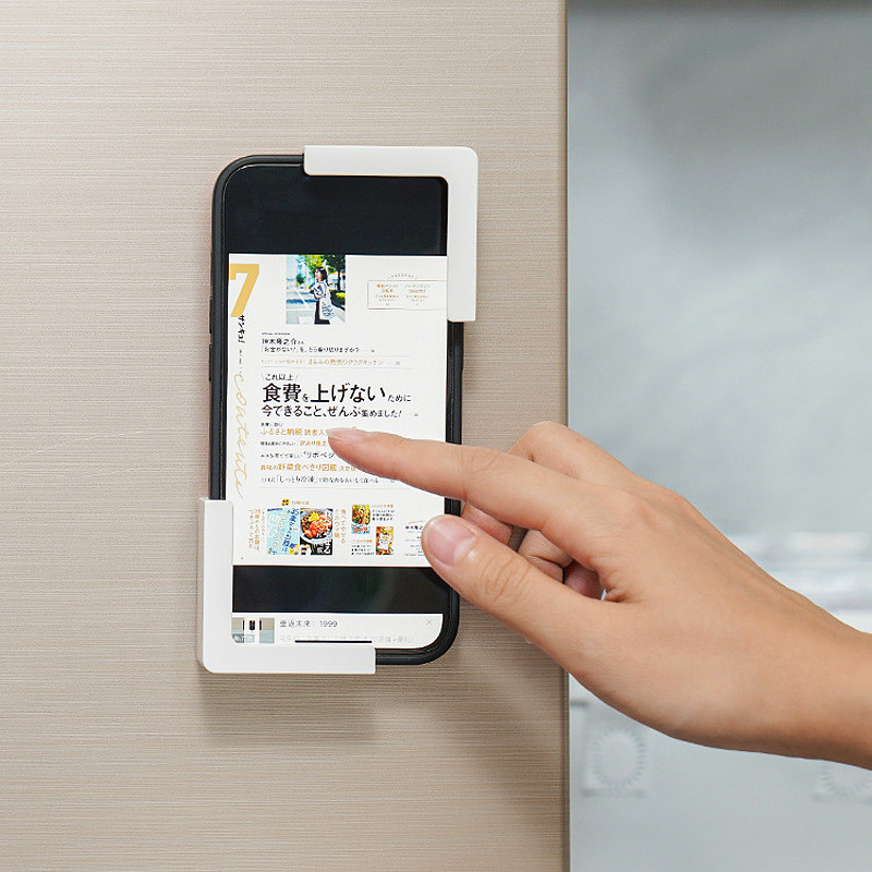 日式磁吸式手机支架平板电脑支架磁吸充电壁挂支架电子菜谱置物架,淘宝优惠券,粉丝福利购,淘宝优惠卷