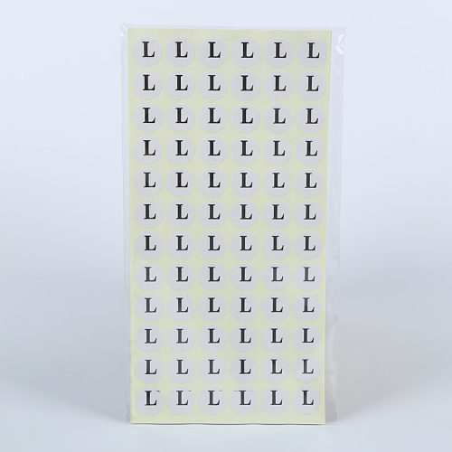 圆形服装尺码贴不干胶大小码标签贴纸XS-6XL码直径1.4cm可定制做 - 图0