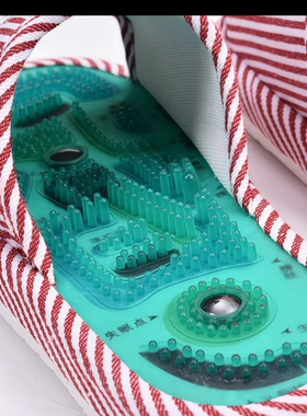 穴位按摩拖鞋磁疗足疗鞋男女防滑保健足底脚底鹅卵石按摩鞋拖鞋夏