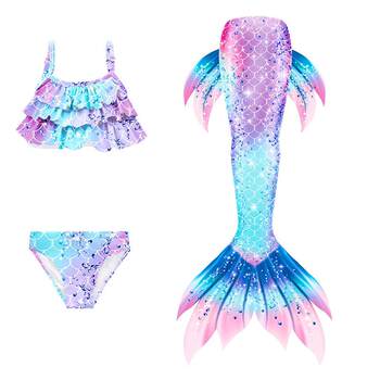 Mermaid Tail ເຄື່ອງນຸ່ງເດັກນ້ອຍ Swimsuit ເດັກຍິງແຍກ Swimwear ເດັກຍິງເດັກນ້ອຍ Princess Skirt Bikini ຄົນອັບເດດ: