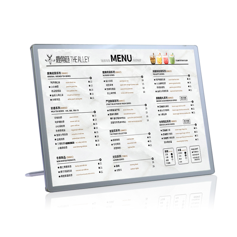 奶茶店菜单展示牌点餐灯箱广告牌发光价目表吧台桌面台卡玻璃餐牌-图3