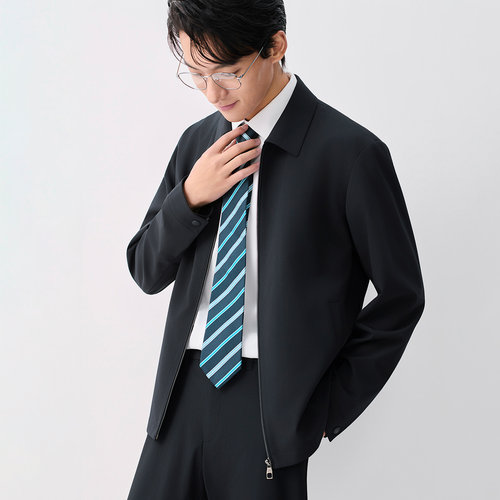 【凉感防晒夹克】报喜鸟春季新款男士时尚休闲百搭行政茄克衫外套 - 图0