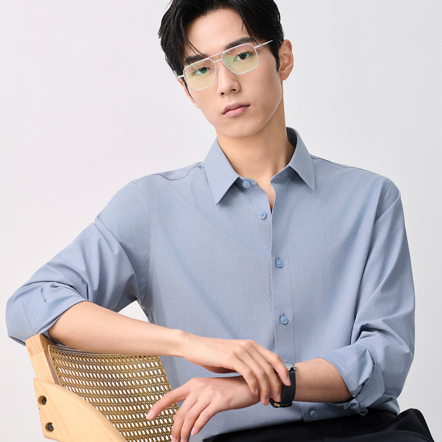 报喜鸟春季新款男士商务正装长袖衬衫上班通勤净色内搭衬衣上衣男,淘宝优惠券,粉丝福利购,淘宝优惠卷