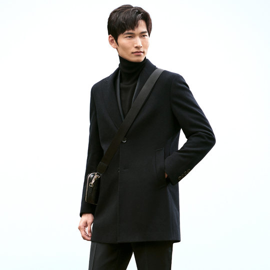 Angel Bird 100% sheep wool coat for men