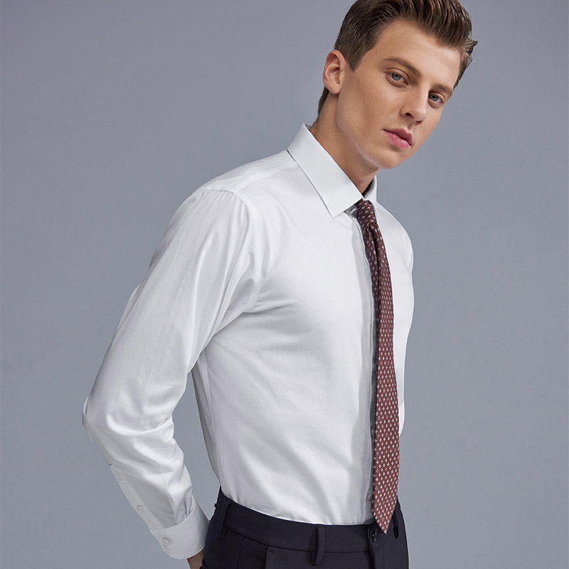 报喜鸟张若昀2022春季款男长袖白色 报喜鸟衬衫