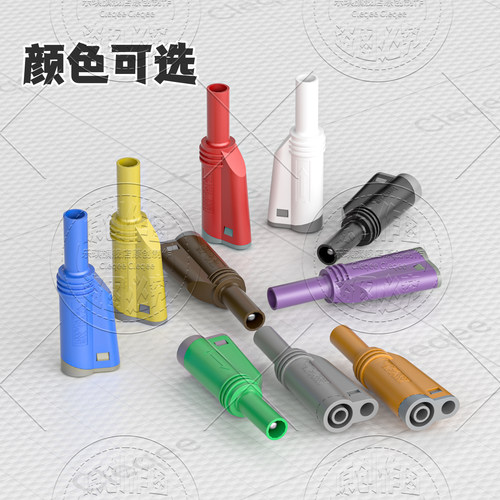 4mm叠插欧规绝缘保护型香蕉插头万用表接头优质焊接或装配免焊 - 图3