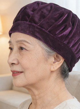 春夏丝绒套头防风保暖女士帽子