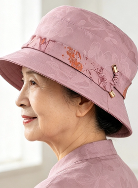 中老年妈妈秋冬薄款保暖渔夫帽