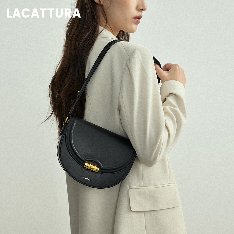 牛皮马鞍包包女2025秋冬新款小众质感单肩包时尚百搭腋下包斜挎包 - 图2