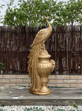 孔雀大号雕塑摆件动物花园酒店落地摆件园林景观装饰