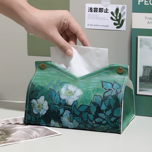 Бумажная коробка Ins Retro Paper Box Home Creative Leather Student Dormitory Office Desktop Box