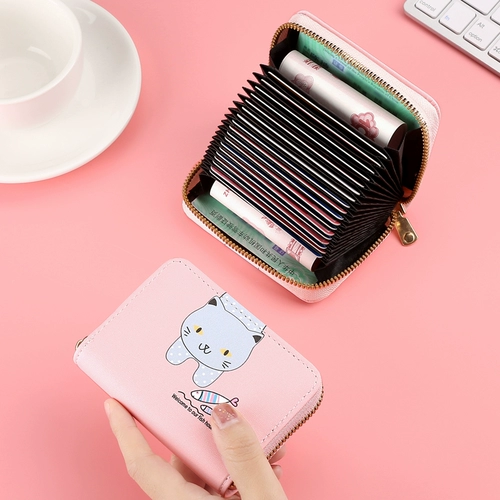 Милый кошелек для водительских прав, картхолдер, маленькая вместительная и большая антимагнитная мультяшная сумка через плечо, анти-кража