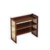 Medieval style desktop multi-layer perforated board storage bookshelf