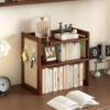 Medieval style desktop multi-layer perforated board storage bookshelf