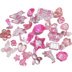 Cô gái hồng Crystal Gem Trẻ em Đồ trang sức acrylic Đồ chơi công chúa Giày cao gót Vương miện Kim cương Phần thưởng - Đồ chơi gia đình đồ chơi nấu ăn Đồ chơi gia đình