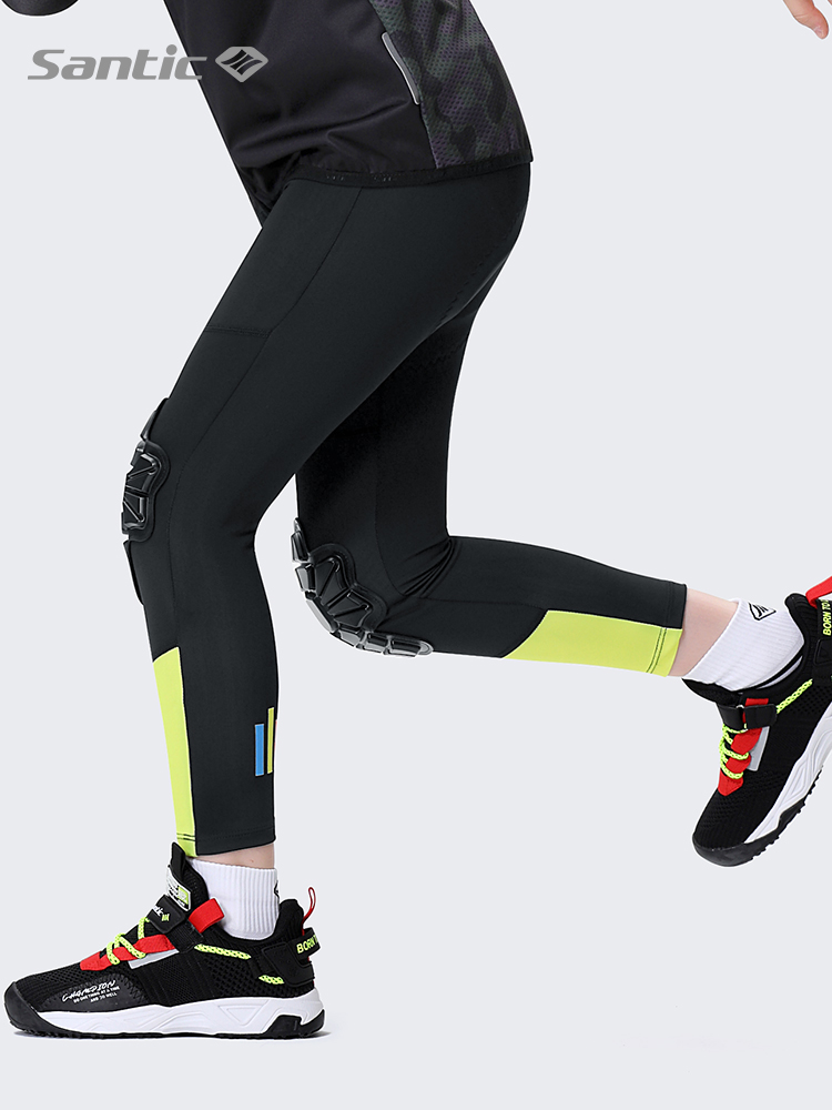 Santic森地客儿童骑行裤防摔平衡车带护具骑行长裤滑步车运动裤 - 图0