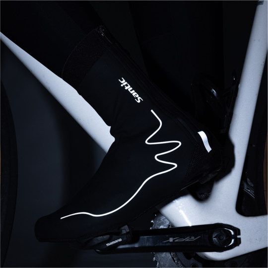 Santic森地客秋冬季防水骑行鞋套户外公路自行车反光防风鞋套