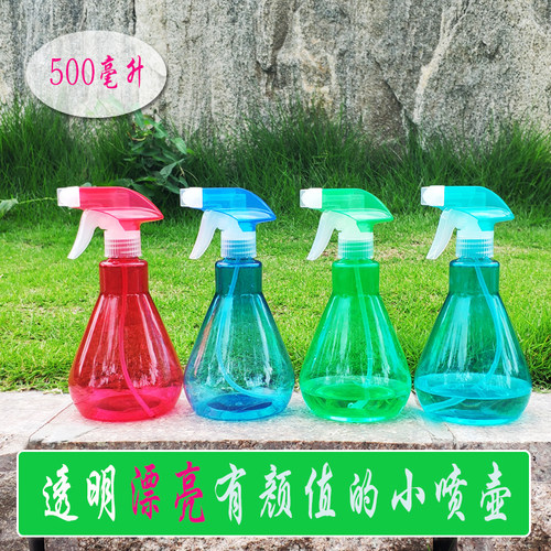 浇花喷壶喷水壶透明家用室内园艺神器小可爱喷雾瓶500ml喷水器 - 图0