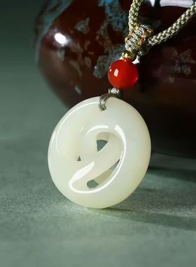 天然时来运转玉吊坠男女款双面工