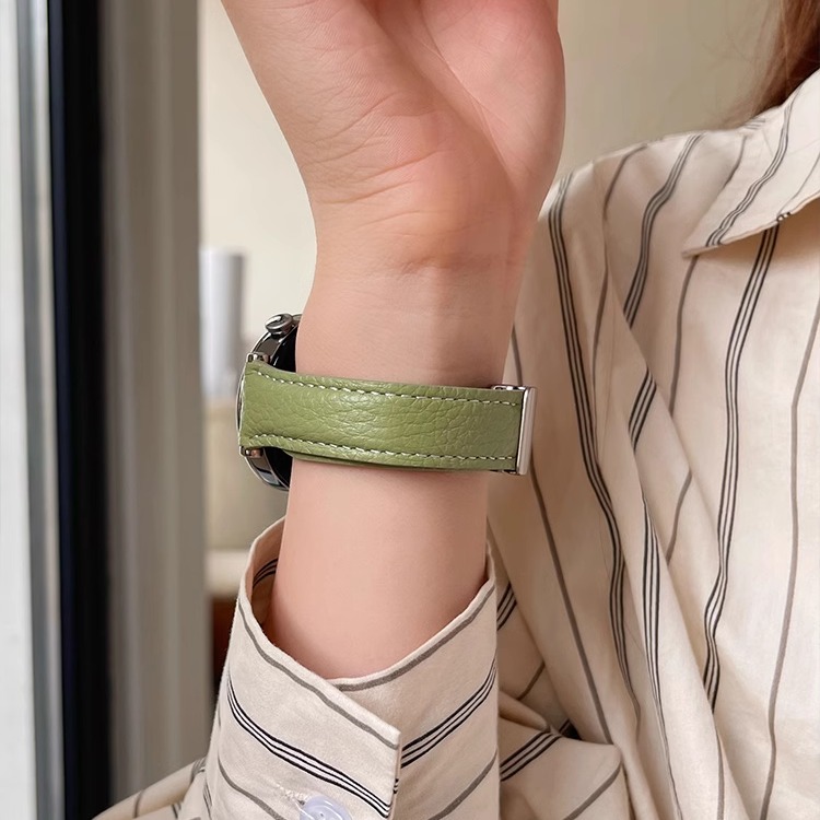 适用华为手表GT6表带女新款gt5/4真皮皮质gt3智能手表带watch5/4/3pro磁吸gt2高级pro时尚女款夏季41mm女士男 - 图1